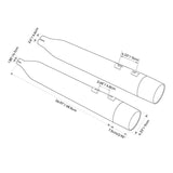 TCMT 4.33" Megaphone Slip-On Exhaust Pipes Fit For Harley Touring '17-'24 - TCMT