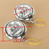 TCMT 4.5" Chrome LED Auxiliary Passing Lights Lamp Fit For Harley Touring - TCMT
