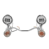 TCMT 4.5" LED Spot Passing Lights Turn Signals Bar Fit For Harley Road King '94-'22