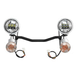 TCMT 4.5" LED Spot Passing Lights Turn Signals Bar Fit For Harley Road King '94-'22 - TCMT