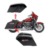 TCMT 4'' Extended Hard Saddlebags 5x7" Speaker Cut Out Fit For Harley CVO Touring '14-'24