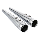 TCMT 4" Megaphone Slip On Dual Exhaust Pipe Fit For Harley Touring '95-'16 - TCMT