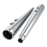 TCMT 4" Megaphone Slip On Dual Exhaust Pipe Fit For Harley Touring '95-'16 - TCMT