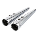 TCMT 4" Megaphone Slip On Dual Exhaust Pipe Fit For Harley Touring '95-'16 - TCMT