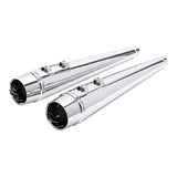 TCMT 4" Slip on Megaphone Mufflers Exhaust Pipe Fit For Harley Touring '95-'16 - TCMT