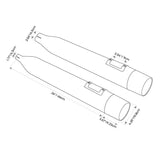 TCMT 4" Slip On Straight Mufflers Exhaust Pipe Fit For Harley Touring '17-'24 - TCMT