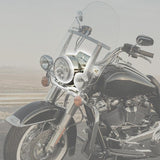 TCMT 7" Chrome Round Headlight Nacelle Cover Fit For Harley Road King '14-'24 - TCMT