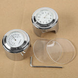 TCMT 7/8-1" Handlebar Dial Clock Temp Thermometer Fits For Suzuki Crusier Chopper - TCMT