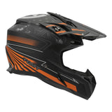 TCMT Adult Full Face DOT Motocross Off-Road Helmet Black/Orange - TCMTMOTOR