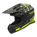 TCMT Adult Full Face DOT Motocross Off-Road Helmet Black/Yellow - TCMTMOTOR