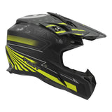 TCMT Adult Full Face DOT Motocross Off-Road Helmet Black/Yellow - TCMTMOTOR