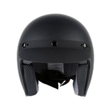 TCMT Adult Matte Black 3/4 Open Face DOT Motorcycle Vintage Retro Helmet - TCMT
