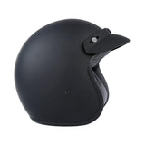 TCMT Adult Matte Black 3/4 Open Face DOT Motorcycle Vintage Retro Helmet - TCMT