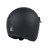 TCMT Adult Matte Black 3/4 Open Face DOT Motorcycle Vintage Retro Helmet - TCMT