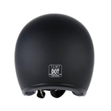 TCMT Adult Matte Black 3/4 Open Face DOT Motorcycle Vintage Retro Helmet - TCMT