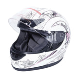 TCMT Adult Pink Butterfly Full Face DOT Motorcycle Helmet - TCMT