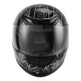TCMT Adult Purple Butterfly Full Face DOT Motorcycle Helmet - TCMT