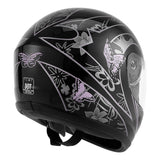 TCMT Adult Purple Butterfly Full Face DOT Motorcycle Helmet - TCMT