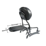 TCMT Backrest Sissy Bar Pad Luggage Rack Fit For Indian Chief Dark Horse '16-'18 - TCMT