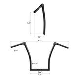 TCMT Black 13" 15" 17" Ape Hanger Handlebar Fit For Harley Road Glide '15-'23 - TCMT