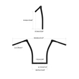 TCMT Black 13" 15" 17" Ape Hanger Handlebar Fit For Harley Road Glide '15-'23 - TCMT