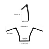 TCMT Black 13" 15" 17" Ape Hanger Handlebar Fit For Harley Road Glide '15-'23 - TCMT