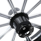 TCMT Black Dual Disc Front Wheel Hub Cap Cover Fit For Harley Touring '08-'23 Non ABS - TCMT