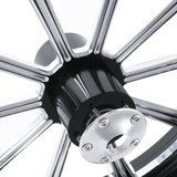 TCMT Black Dual Disc Front Wheel Hub Cap Cover Fit For Harley Touring '08-'23 Non ABS - TCMT