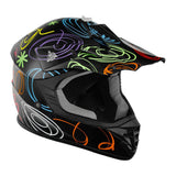 TCMT Youth Kids DOT Motocross Off-Road Helmet Black Graffiti - TCMTMOTOR