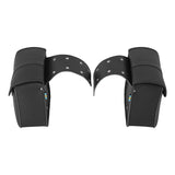 TCMT Black PU Leather Saddlebags Side Bag Fit For Harley Sportster Dyna Yamaha Honda Suzuki - TCMT