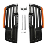 TCMT Black&Orange Driver Rider Footboard Kit Fit For Harley Fat Boy 114 FLFBS '18-'21 - TCMT