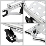 TCMT Black/Chrome Luggage Rack Fit For Harley Touring '09-'25 - TCMT