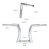 TCMT 14" 16" 18" 20" Rise 2" Hanger Handlebar Chrome Fit For Harley Touring Softail - TCMTMOTOR