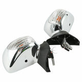 TCMT Chrome Turn Signal Integrated Rear View Side Mirrors Fit For Honda Goldwing GL 1800 2001-2017 - TCMTMOTOR