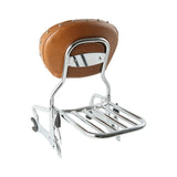 TCMT Passenger Sissy Bar Backrest Luggage Rack with Mounting Spools Fit For Indian Chieftain 2014-2022,Springfield 2016-2022,Chief 2014-2018,Roadmaster 2017-2022 Desert Tan - TCMT