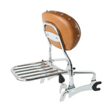 TCMT Passenger Sissy Bar Backrest Luggage Rack with Mounting Spools Fit For Indian Chieftain 2014-2022,Springfield 2016-2022,Chief 2014-2018,Roadmaster 2017-2022 Desert Tan - TCMT