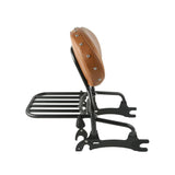 TCMT Passenger Sissy Bar Backrest Luggage Rack with Mounting Spools Fit For Indian Chieftain 2014-2022,Springfield 2016-2022,Chief 2014-2018,Roadmaster 2017-2022 Desert Tan - TCMT