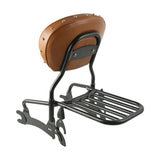 TCMT Passenger Sissy Bar Backrest Luggage Rack with Mounting Spools Fit For Indian Chieftain 2014-2022,Springfield 2016-2022,Chief 2014-2018,Roadmaster 2017-2022 Desert Tan - TCMT