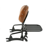 TCMT Passenger Sissy Bar Backrest Luggage Rack with Mounting Spools Fit For Indian Chieftain 2014-2022,Springfield 2016-2022,Chief 2014-2018,Roadmaster 2017-2022 Desert Tan - TCMT