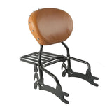 TCMT Passenger Sissy Bar Backrest Luggage Rack with Mounting Spools Fit For Indian Chieftain 2014-2022,Springfield 2016-2022,Chief 2014-2018,Roadmaster 2017-2022 Desert Tan - TCMT