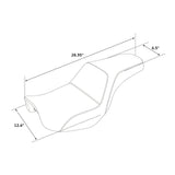 TCMT Driver Passenger Seat Fit For Harley Dyna FXD Fat Bob Street Bob Wide Glide 2006-2017 Switchback FLD 2012-2016 - TCMT