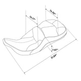 TCMT Driver Passenger Seat  Fit For Harley Touring Electra Glide Ultra classic Road Glide Road King 1997-2008 - TCMT