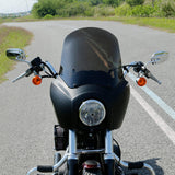 TCMT Front Headlight Fairing 15'' Windshield Fit For Harley Dyna '07–'17 Sportster '16-'19