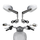 TCMT Muscle Rear View Mirrors LED Turn Signals Fit For Harley V-Rod VRSCF 2009-2017 - TCMTMOTOR