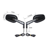 TCMT Muscle Rear View Mirrors LED Turn Signals Fit For Harley V-Rod VRSCF 2009-2017 - TCMTMOTOR