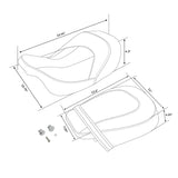 TCMT Low Profile Driver Passenger Seat Fit For Harley Touring '09-'23.5 - TCMT
