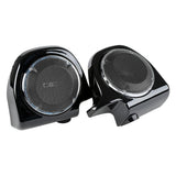 TCMT Lower Fairing 6.5" Speakers Grill Box Pod Fit For Harley Touring '88-'13 - TCMT