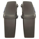 TCMT Matte Brown Hard Saddlebags Fit For Harley Touring '94-'13 - TCMT