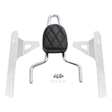 TCMT Rear Detachable Backrest Chrome Sissy Bar Pad Fit For Harley Dyna '06-'17 - TCMT