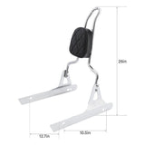 TCMT Rear Detachable Backrest Chrome Sissy Bar Pad Fit For Harley Dyna '06-'17 - TCMT